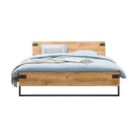 Leen Bakker Bed Dex - eikenkleur/grafiet - 140x200 cm