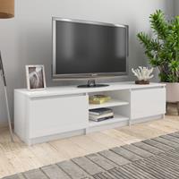 vidaXL Tv-meubel 140x40x35,5 cm spaanplaat hoogglans wit