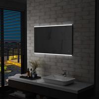 vidaxl Badezimmer-Wandspiegel mit LED und Touch-Sensor 100 x 60 cm Silber