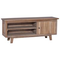 vidaxl TV-Schrank 100x30x40 cm Teak Massivholz Braun