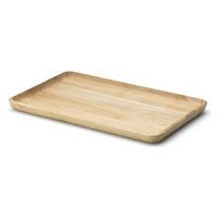 Tablett rechteckig 34x21 cm Gummibaum geölt