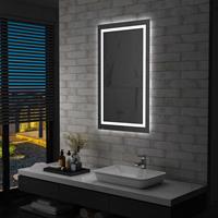 vidaxl Badezimmerspiegel mit LED und Touch-Sensor 60 x 100 cm Silber