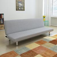 vidaxl Schlafsofa Hellgrau Polyester Grau