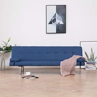 vidaxl Schlafsofa mit zwei Kissen  Blau