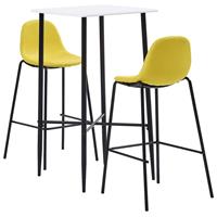 vidaXL 3-delige Barset stof geel