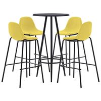 vidaXL 5-delige Barset stof geel