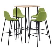 vidaXL 5-delige Barset stof groen