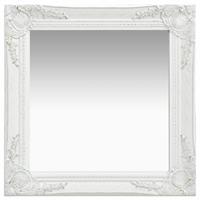 vidaXL Wandspiegel barok stijl 50x50 cm wit