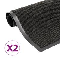 vidaxl Schmutzfangmatten 2 Stk. Rechteckig Getuftet 40x60 cm  Schwarz