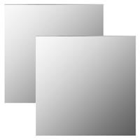 vidaxl Wandspiegel 2 Stk. 60x60 cm Quadratisch Glas Silber