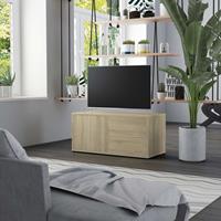 vidaXL Tv-meubel 80x34x36 cm spaanplaat sonoma eikenkleurig