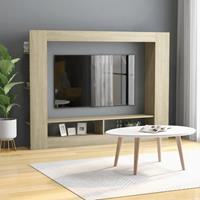 vidaxl TV-Schrank Sonoma-Eiche 152x22x113 cm Spanplatte Braun