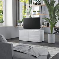 vidaXL Tv-meubel 80x34x36 cm spaanplaat hoogglans wit