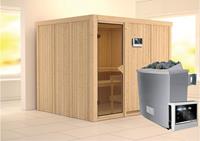 Karibu | Sauna Gobin | Bronzeglas | Kachel 9 kW Externe Bediening