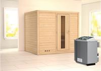 Karibu &VerticalLine; Sonara Sauna &VerticalLine; Energiesparende Deur &VerticalLine; Kachel 9 kW Ge&iuml;ntegreerde Bediening
