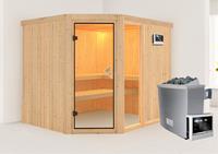 Karibu &VerticalLine; Fiona 3 Sauna &VerticalLine; Kachel 9 kW Externe Bediening