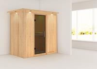 Karibu | Variado Sauna met Dakkraag | Antracietglas