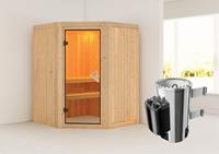 Karibu | Nanja Sauna | Bronzeglas Deur | Kachel 3,6 kW Geïntegreerde Bediening