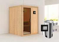 Karibu | Minja Sauna | Antracietglas | Kachel 3,6 kW Externe Bediening