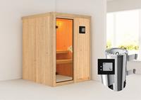 Karibu | Minja Sauna | Bronzeglas Deur | Kachel 3,6 kW Externe Bediening