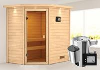 Karibu | Jella Sauna met Dakkraag | Kachel 3,6 kW Externe Bediening