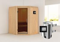 Karibu | Nanja Sauna | Antracietglas | Kachel 3,6 kW Externe Bediening