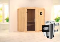 Karibu | Tonja Sauna | Antracietglas | Kachel 3,6 kW Externe Bediening