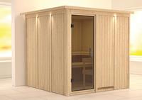 Karibu | Rodin Sauna met Dakkraag | Antracietglas
