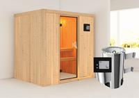 Karibu &VerticalLine; Fanja Sauna &VerticalLine; Bronzeglas Deur &VerticalLine; Kachel 3,6 kW Externe Bediening