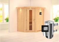 Karibu &VerticalLine; Tonja Sauna met Dakkraag &VerticalLine; Energiesparende Deur &VerticalLine; Kachel 3,6 kW Externe Bediening