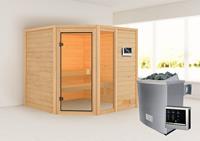 Karibu &VerticalLine; Tabea Sauna &VerticalLine; Kachel 9 kW Externe Bediening