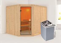 Karibu &VerticalLine; Horna Sauna &VerticalLine; Kachel 9 kW Ge&iuml;ntegreerde Bediening