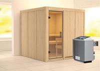 Karibu | Sauna Rodin | Helderglas | Kachel 9 kW Geïntegreerde Bediening