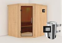Karibu &VerticalLine; Lilja Sauna &VerticalLine; Antracietglas &VerticalLine; Kachel 3,6 kW Externe Bediening