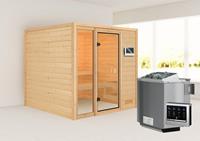 Karibu &VerticalLine; Jutta Sauna &VerticalLine; Biokachel 9 kW Externe Bediening