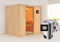 Karibu &VerticalLine; Fanja Sauna &VerticalLine; Bronzeglas Deur &VerticalLine; Biokachel 3,6 kW Externe Bediening