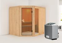Karibu | Sauna Fiona 2 | Kachel 9 kW Geïntegreerde Bediening