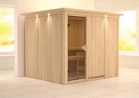 Karibu &VerticalLine; Gobin Sauna met Dakkraag &VerticalLine; Bronzeglas Deur