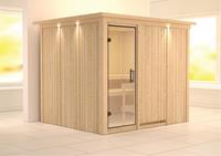 Karibu &VerticalLine; Gobin Sauna met Dakkraag &VerticalLine; Helderglas Deur
