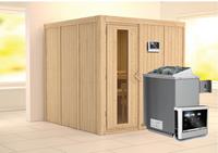 Karibu &VerticalLine; Rodin Sauna &VerticalLine; Energiesparende Deur &VerticalLine; Kachel 9 kW Externe Bediening