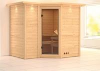 Karibu &VerticalLine; Sahib 2 Sauna met Dakkraag &VerticalLine; Bronzeglas Deur