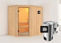 Karibu &VerticalLine; Saja Sauna &VerticalLine; Helderglas Deur &VerticalLine; Biokachel 3,6 kW Externe Bediening