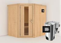 Karibu &VerticalLine; Lilja Sauna &VerticalLine; Energiesparende Deur &VerticalLine; Biokachel 3,6 kW Externe Bediening