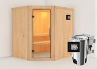 Karibu &VerticalLine; Lilja Sauna &VerticalLine; Helderglas Deur &VerticalLine; Biokachel 3,6 kW Externe Bediening