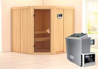 Karibu &VerticalLine; Jarin Sauna &VerticalLine; Bronzeglas Deur &VerticalLine; Kachel 9 kW Externe Bediening