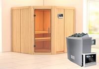 Karibu &VerticalLine; Jarin Sauna &VerticalLine; Helderglas Deur &VerticalLine; Kachel 9 kW Externe Bediening