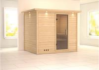 Karibu &VerticalLine; Sonara Sauna met Dakkraag &VerticalLine; Helderglas Deur
