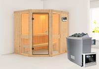 Karibu &VerticalLine; Amelia 1 Sauna &VerticalLine; Bronzeglas Deur &VerticalLine; Kachel 9 kW Externe Bediening
