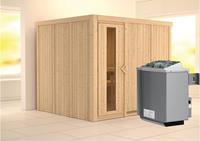 Karibu &VerticalLine; Gobin Sauna &VerticalLine; Energiesparende Deur &VerticalLine; Kachel 9 kW Ge&iuml;ntegreerde Bediening