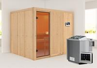 Karibu &VerticalLine; Nybro Sauna &VerticalLine; Biokachel 9 kW Externe Bediening